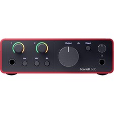 Focusrite Scarlett Solo 4th Gen USB Audio Interface with XLR 10 Foot Mic Cable