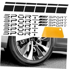 14PCS Car Decal Stickers, Car Reflective Stickers, Wheel Rim Decal Black