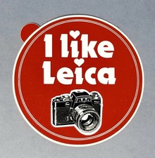 Vintage Leica Camera Dealer Decal Sticker I Like RARE Store Display R3 R4