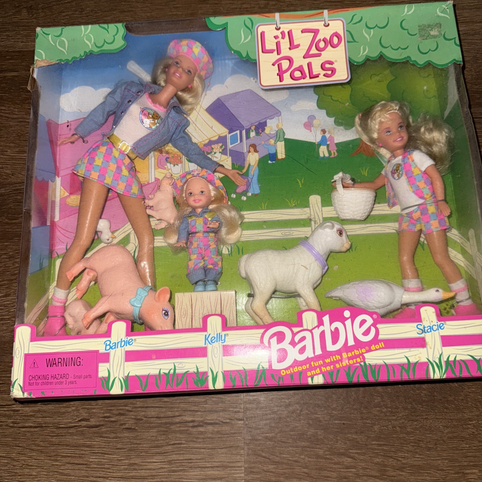 Mattel Barbie Li'l Zoo Pals Doll Playset Kelly Stacie Origin