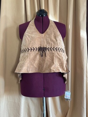 WILSONS LEATHER - bike ready leather halter top - size XL