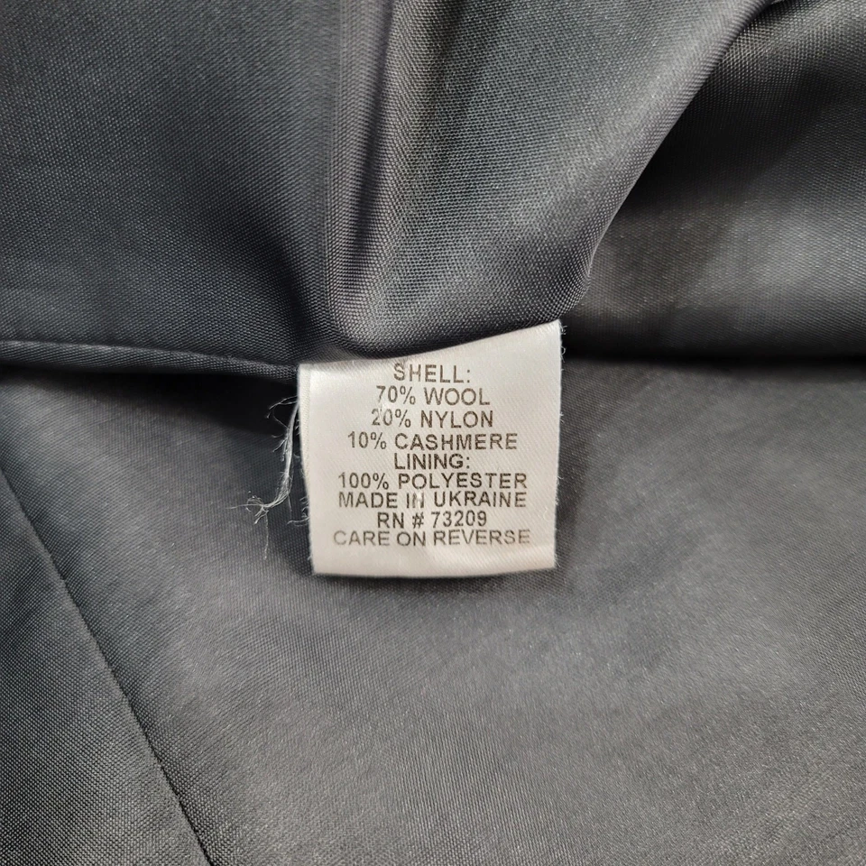 Abrigo Abrigo Mujer Marvin Richards Talla 10 Negro Lana Nylon Cachemira Dinero Antiguo Foto 4 de 4