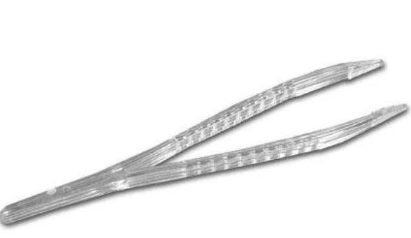 Disposible Individual Forcep / Tweezers, Sterile - Clear - Single