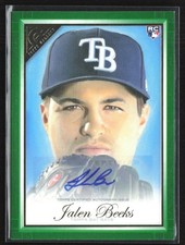 Jalen Beeks 2019 Topps Gallery Autographs Green RC Auto /99 #22 Tampa Bay Rays