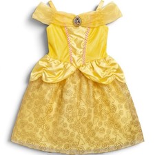 Disney Belle Beauty Beast Costume Dress Girls 4-6X Jakks Pacific Princess Gold