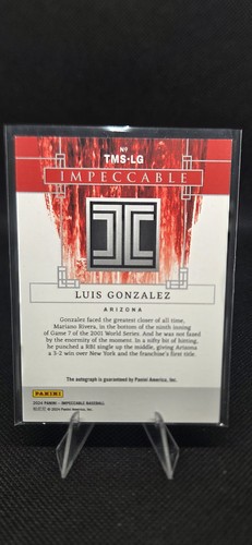 2024 Impeccable - Timeless Moments Signatures Luis Gonzalez 47/49 On Card!  - Afbeelding 2 van 2