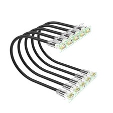 Cat 6 Patch Cables 1 feet 5Pack , Slim Cat6a Ethernet Patch Cable 10Gbps 550Mhz