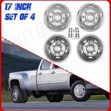17 Chevygmc 3500 2011-2025 8 Lug 5 Hole Wheel Simulator Rim Hubcap Set Of 4