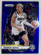 Chennedy Carter 2024 Panini WNBA Prizm Blue Velocity Prizm #66 Chicago Sky