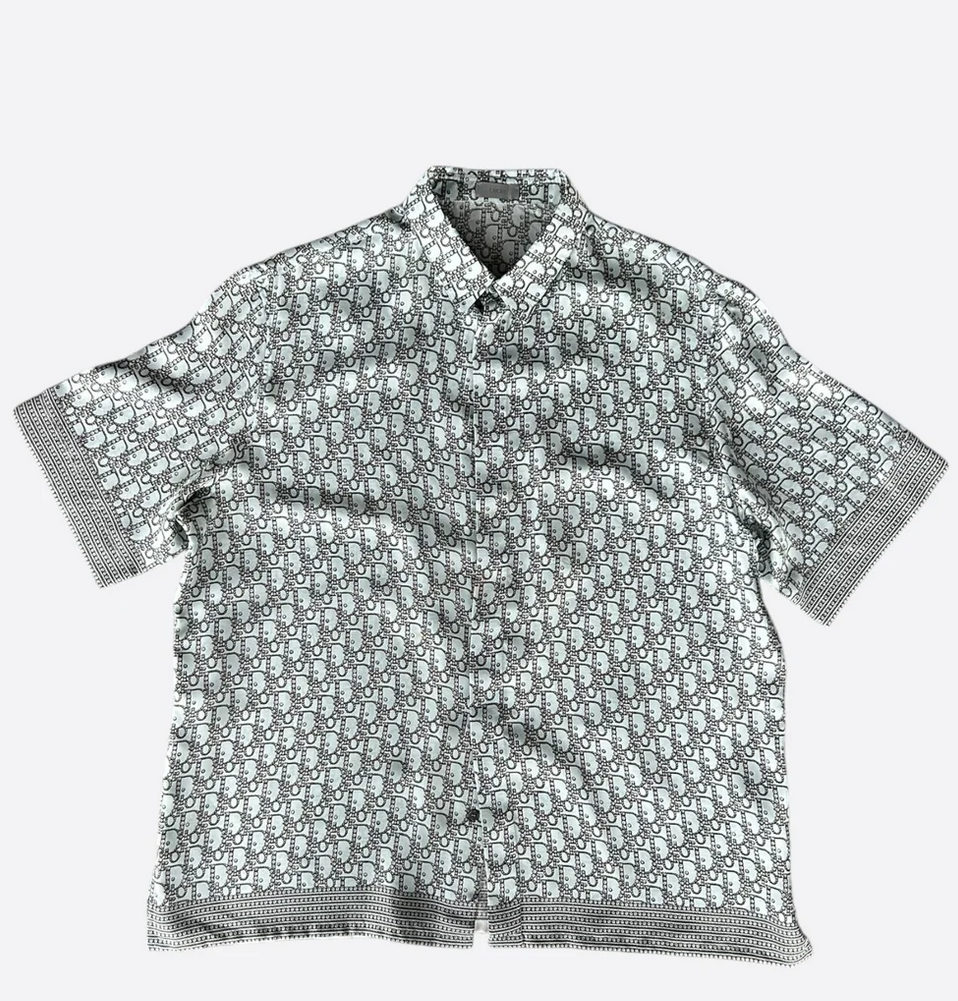 Christian Dior Diamond Oblique Silk Shirt – Men's Size 38 – Brand