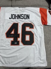 Pete Johnson signed Autograph Custom Jersey - Beckett Coa - Cincinnati Bengals