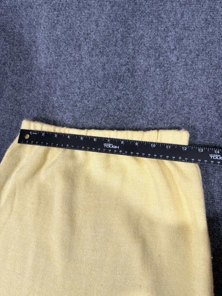 VINTAGE DIANE VON FURSTENBERG Sportswear KNIT PENCIL SKIRT YELLOW ACRYLIC USA - Image 3 of 4