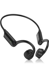 Bluetooth 5.4 Bone Conduction Wireless Headphones Open-Ear Black Long Battery