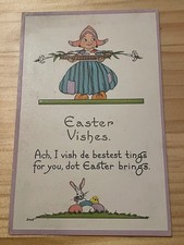 Vintage Easter Postcard Embossed Divided Back Printed Germany 2005 Handwritten