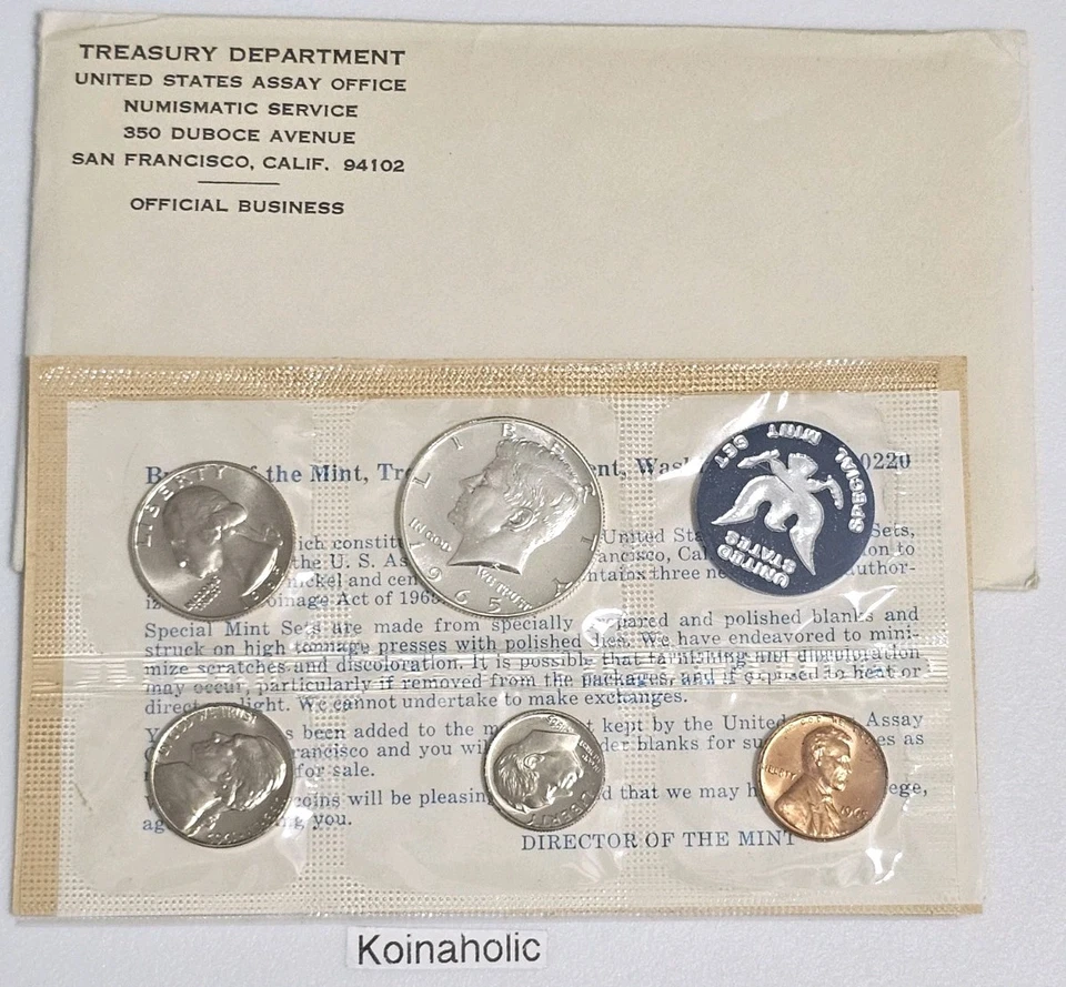 1965 1966 1967 SMS US Mint Sets Special Mint Sets 15 Coins OGP, Free Daily Ship - Image 2 of 4
