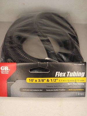 Gardner Bender Split Flex Tubing. 10'x3/8''x 1/2'' Temperature -40-275o F. Black