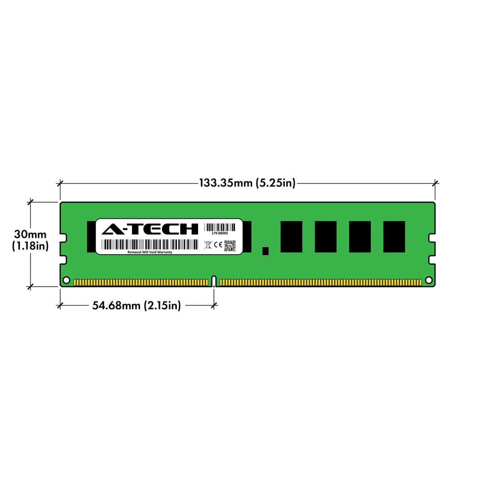 A-Tech 24GB 6x 4GB PC3-14900E ECC Unbuffered DDR3 1866MHz DIMM Server Memory RAM - Image 3 of 4