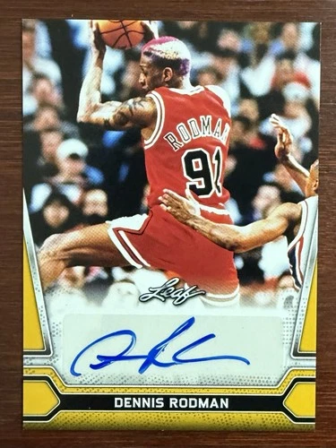 Dennis Rodman 2021 Leaf Flash Autograph Gold #BA-DR1 Pistons Bulls Lakers