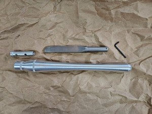 Negative Rake Scraper and Handle woodturning tool set