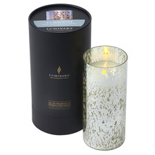 Luminara Indoor 3.0" x 5.0" Candle in Silver Mercury Glass - Pack of 2