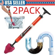1/2PCS High Pressure Plunger Toilet Unblock a Shot Stainless Toilet Clog Remove