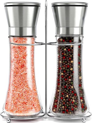 Willow & Everett Salt & Pepper Grinder Set - 2 Count (Pack of 1), Transparent 