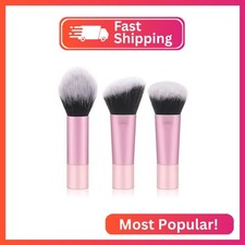 Yrarbil Foundation Contour Powder Brush Set, 3PCS Premium Travel Kabuki Mini Mak