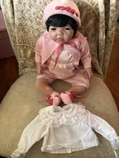 paradise galleries baby doll Asian Pink Outfit Reborn 22”
