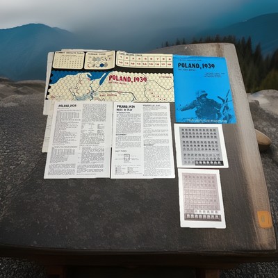 JagdPanther Poland 1939 Wargame Unpunched Complete Counters Map Rules