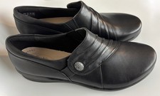 Clarks Hope Roxanne Women's Size 8 Slip-On Ultimate Comfort Black Shoes New