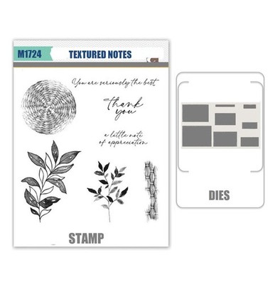 TEXTURED NOTES Stamps and Metal Cutting Dies DIY Scrapbooking Album card