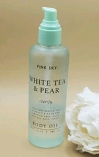 Pink Sky White Tea & Pear Clarify Body Oil 8. 11 fl New READ MISSING LID 