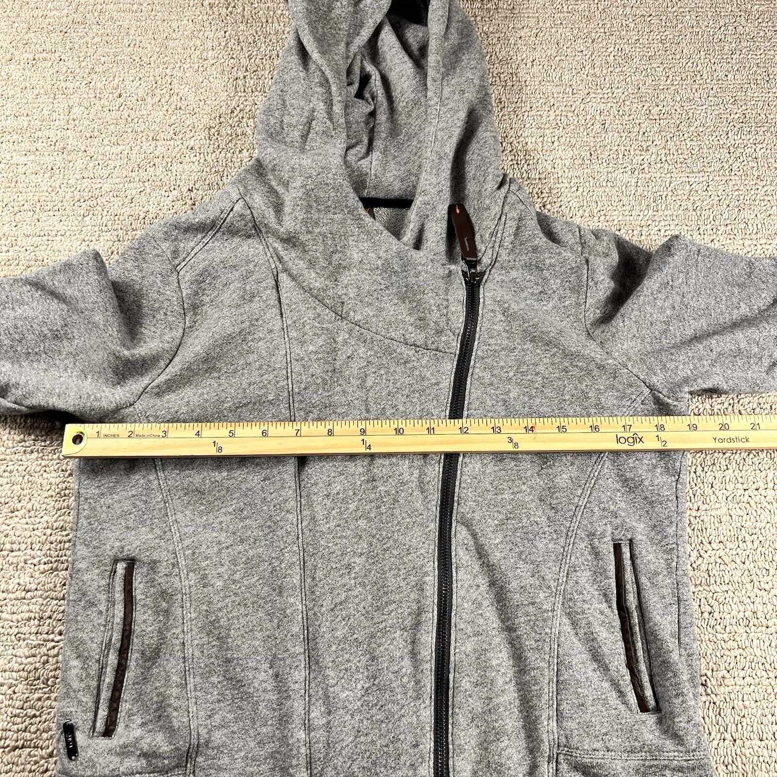 lole activewear double zip fleece jacket