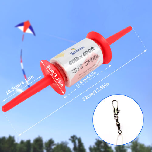 Carrete de cuerda de cometa Simxkai fácil de agarrar mango de línea de cometa niños y adultos (rojo) - Imagen 3 de 7