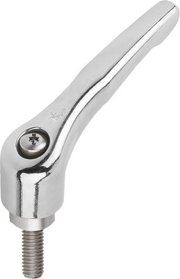 Tilt Clamping Lever Size 3 M08X20 Zinc Bright Chrome-Plated Complete: