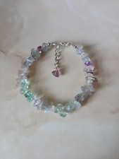 Fluorite & Labradorite Chip Gemstone Bracelet