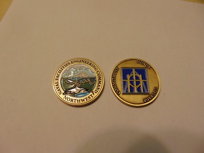 CHALLENGE COIN NAVAL FACILITIES ENGINEERING COMMAND NORTHWEST COURAGE HONOR COMM