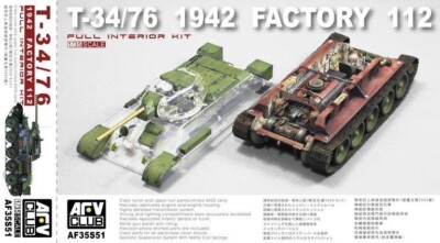 AFV CLUB #35S51 1/35 T-34/76 1942 Factory 112 with transparent turret