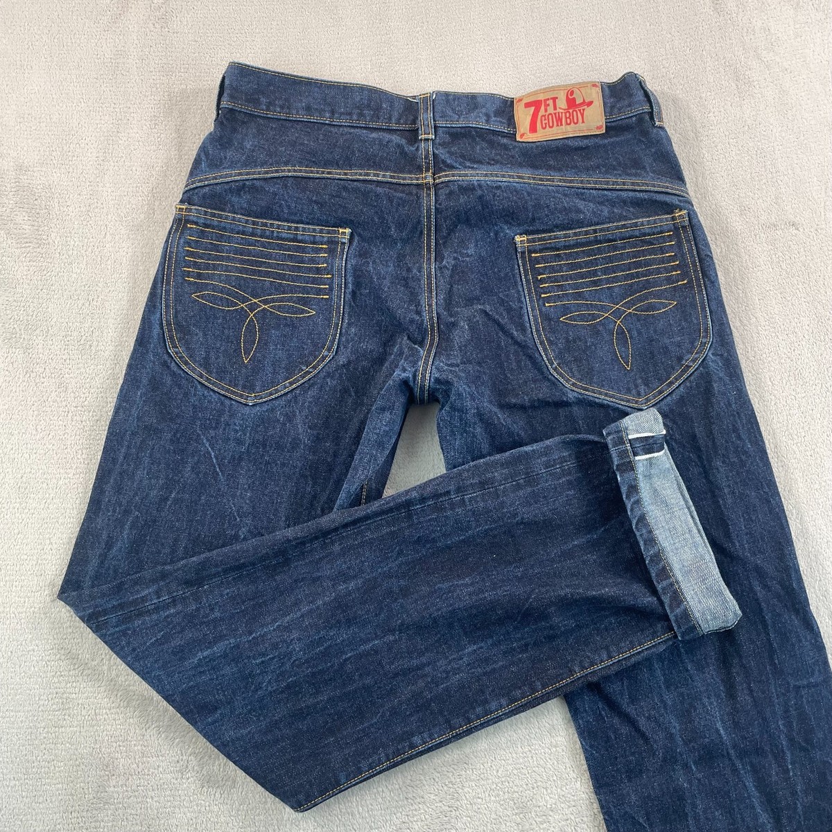 SEVEN FOOT COWBOY デニム 32 SEVEN FOOT COWBOY Selvedge Jeans Men 34x34 Blue Japanese
