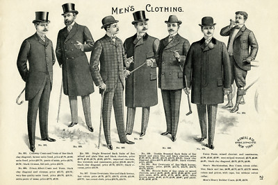 Men's clothing, vintage fashion, New york, man cave, 20s, 16x24, 24x36 Poster