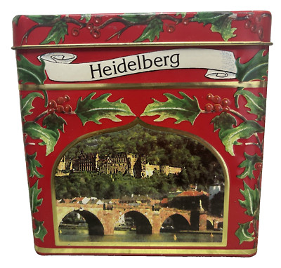 Lambertz Germany Vintage EMPTY Collectible Tin Storage Container Display Decor