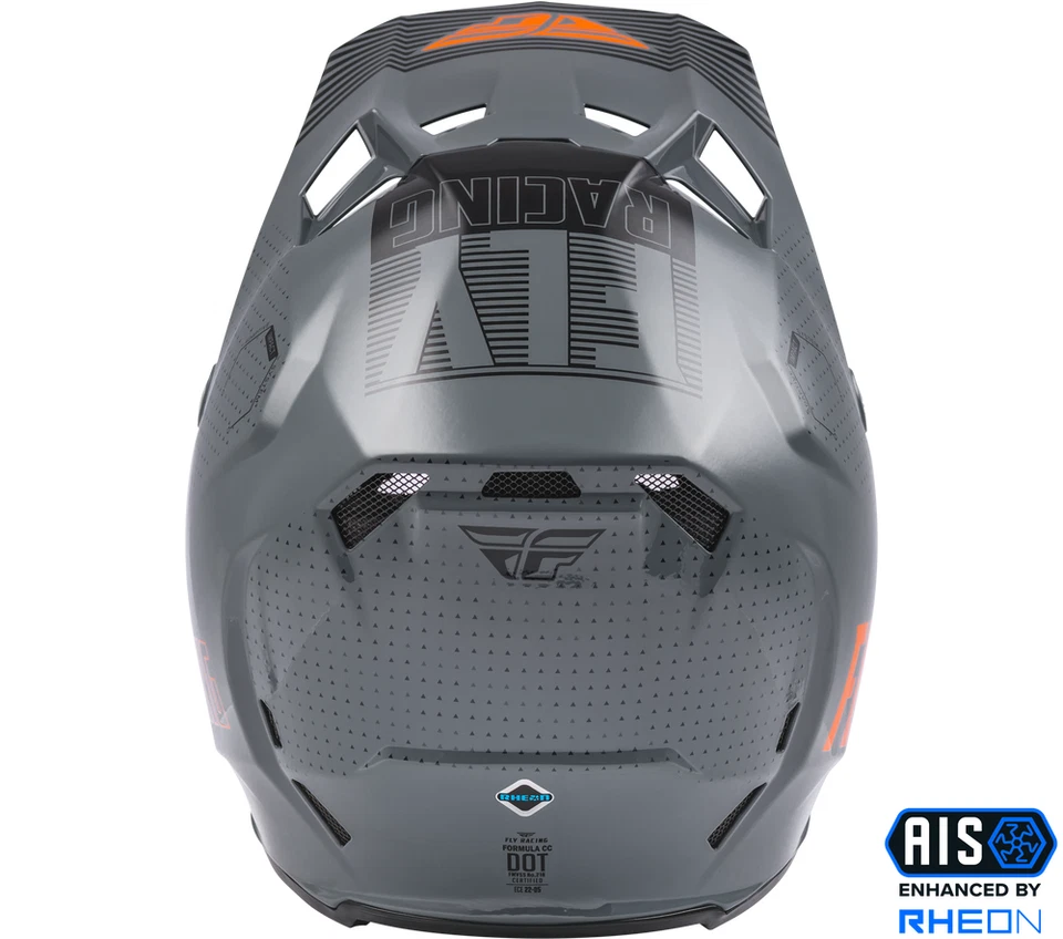 FLY RACING FORMULA CC PRIMARY HELMET GREY/ORANGE YOUTH LARGE - 73-4308YL - Image 3 of 4