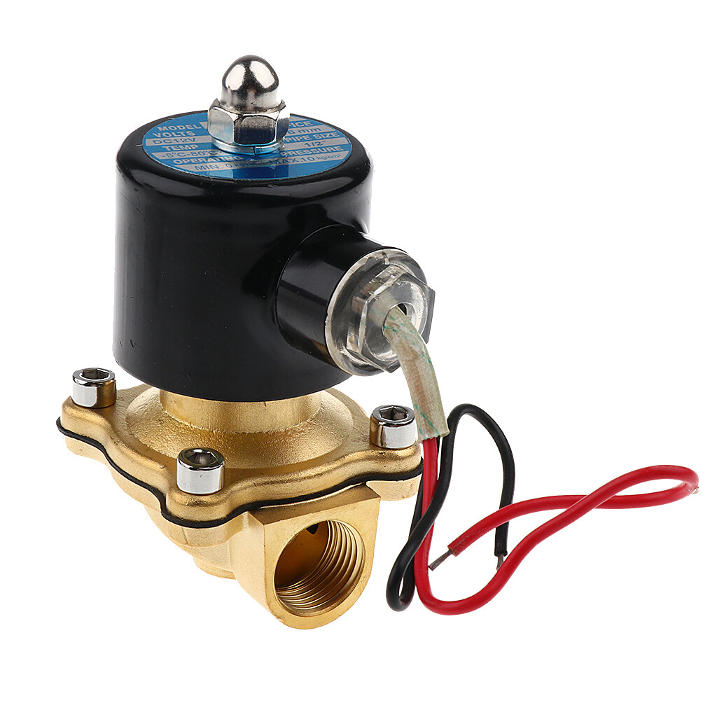 U.S. Solid 1/2" G 12 V DC Messing Magnetventil 0,1-16 Bar Für Wasser Luft Gas Öl, NC, VITON, Vertikal Oder Horizontale Montage
