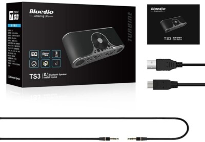 ''Bluedio'' 2.1 Bluetooth Lautsprecher Turbine TS3 Metal Frame micro SD Akku