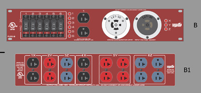 Whirlwind PLR2-B1 20A Power Distro Breaker Power Pack L2130 to Duplex AC