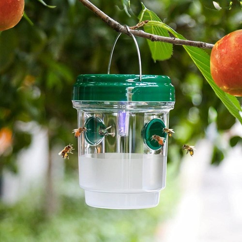 Solar Fruit Fly Traps Outdoor Hanging Orchard Bee Catcher Insect Killer W1B7