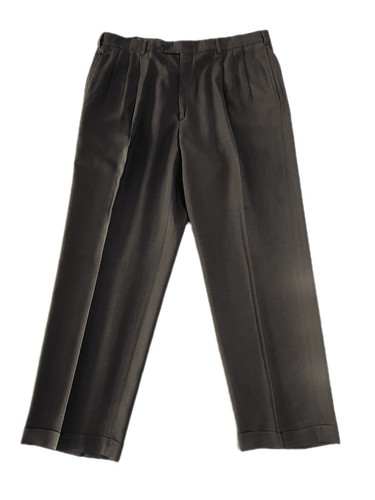 Krizia, Krizia Mens Dress Pants Italy Brown Size 38/30 Lightweight Slacks