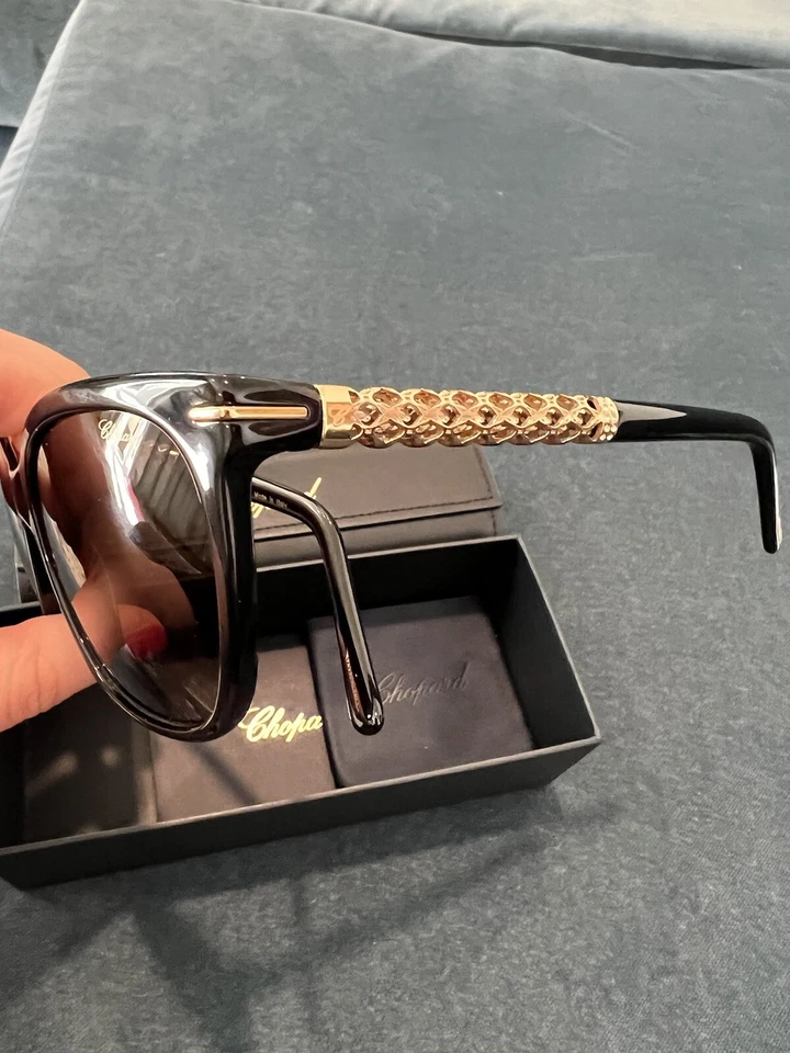 Nuevo 790. GAFAS DE SOL CHOPARD MARRÓN Y NEGRO OJO DE GATO CON FORMA DE MARIPOSA Foto 2 de 4