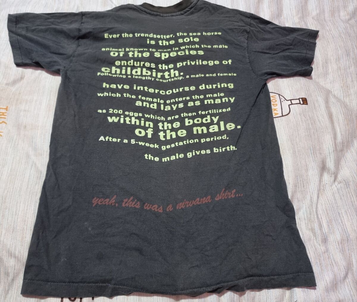 rare Vintage 90s Nirvana Seahorse All Apologies Concert Tour rare Vintage 90s Nirvana Seahorse All Apologies Concert Tour
