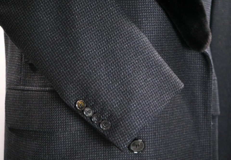  NEW  STEFANO RICCI Outwear Top Over Coat LOGO 100% Cashmere Us L Eu 52 G653 - Image 3 of 4